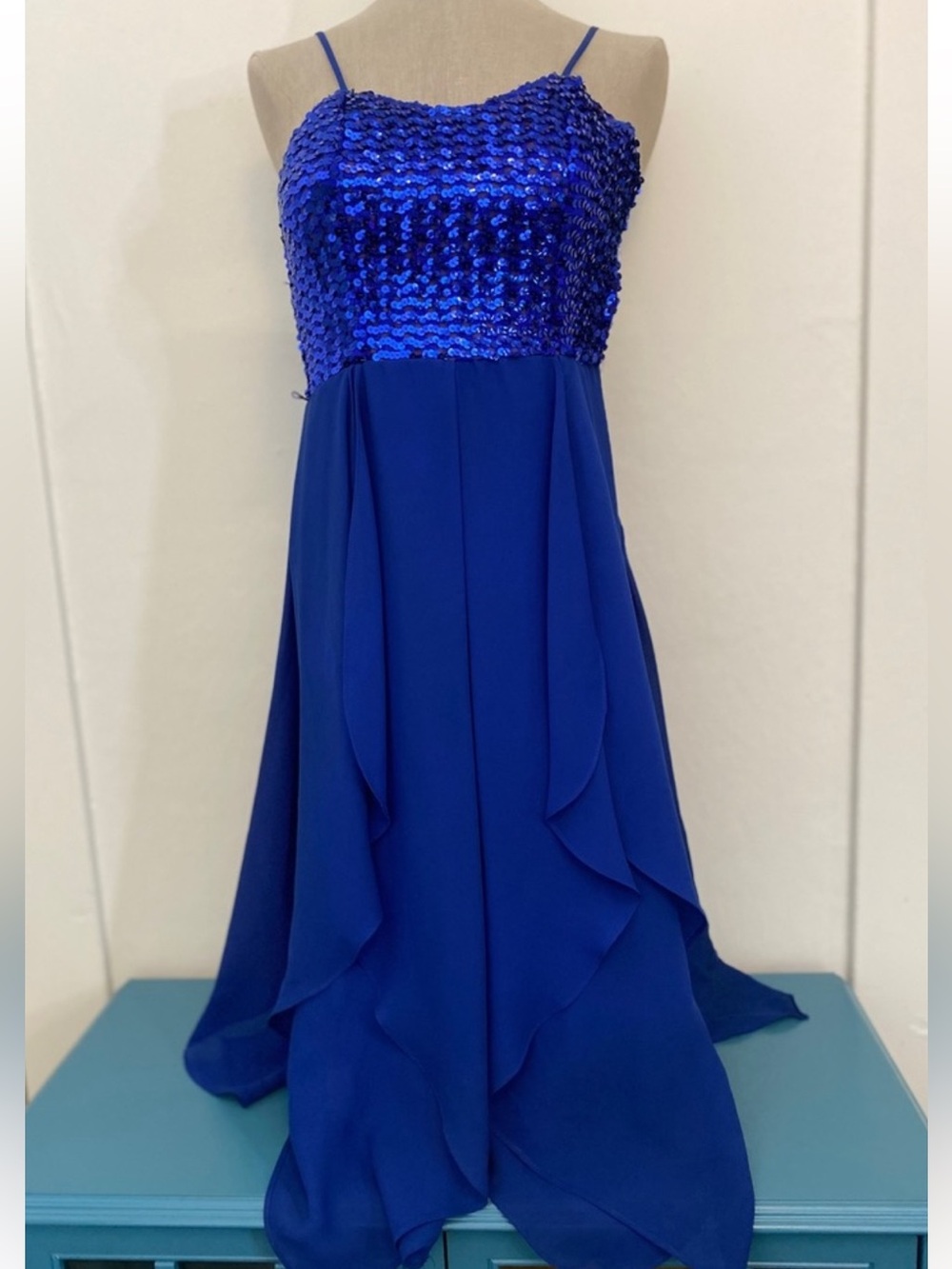 Vintage Sequin and Chiffon Disco Dress